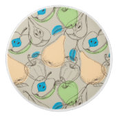 Vruchten patroon keramische knop (Voorkant)