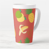 Vruchten patroon latte mok (Rechterhoek)