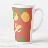 Vruchten patroon latte mok (Rechts)