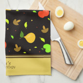 Vruchten patroon theedoek (Quarter Fold)