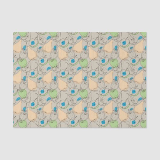 Vruchten patroon tissuepapier (Voorkant)