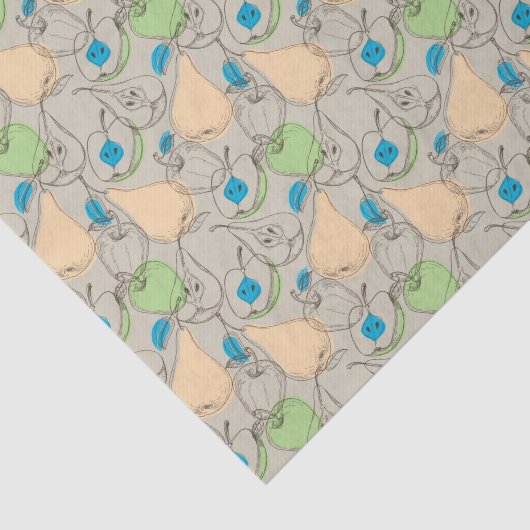 Vruchten patroon tissuepapier (Detail)