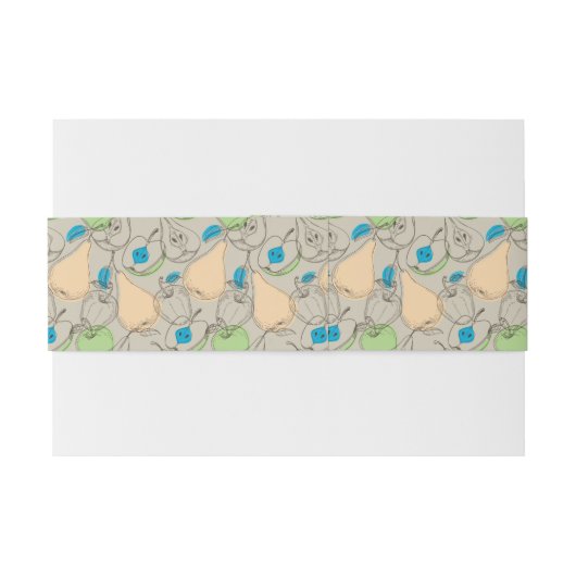 Vruchten patroon uitnodigingen wikkel (Achterkant Voorbeeld)