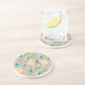 Vruchten patroon zandsteen onderzetter (Zijkant)