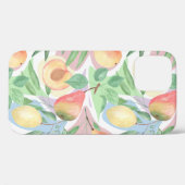 Vruchten, perziken, peren, citroenen, aquarel Case-Mate iPhone case (Achterkant (horizontaal))