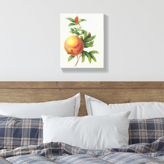  vruchten, Pomegranaat van Redoute Canvas Afdruk (Insitu (Slaapkamer))