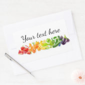 Vruchten regenboog rechthoekige sticker (Envelop)