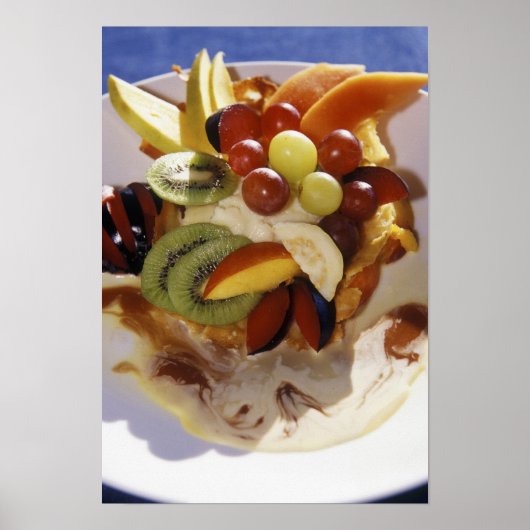 Vruchten salade met ijs. poster (Voorkant)