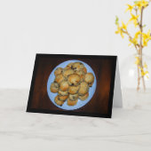 Vruchten Scones op Hout Kaart (Gele Bloem)
