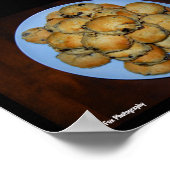 Vruchten Scones op Hout Poster (Hoek)