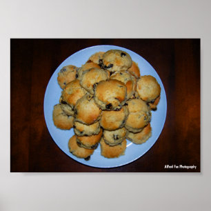 Vruchten Scones op Hout Poster