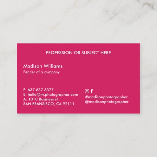 Vruchten stijlvol Trendy Modern Business Visitekaa Visitekaartje (Achterkant)