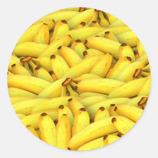 Vruchten Tropisch gele bananen Ronde Sticker (Voorkant)