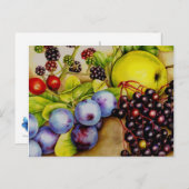 Vruchten uit het fijne briefkaart van de Hedgerow  (Voorkant / Achterkant)