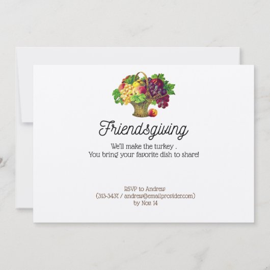 vruchten - uitnodiging van Friendsgiving (Achterkant)