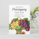 vruchten - uitnodiging van Friendsgiving (Staand voorkant)