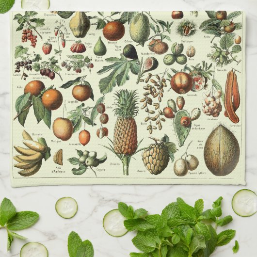  vruchten van Adolphe Millot Theedoek (Gevouwen)