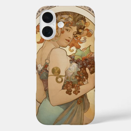 Vruchten van Alphonse Mucha, Art Nouveau Case-Mate iPhone Case (Achterkant)