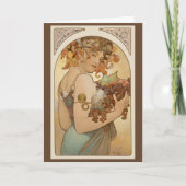 Vruchten van Alphonse Mucha,  Art Nouveau Kaart (Voorkant)