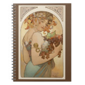 Vruchten van Alphonse Mucha,  Art Nouveau Notitieboek (Voorkant)