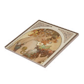 Vruchten van Alphonse Mucha,  Art Nouveau Tegeltje (Zijkant)