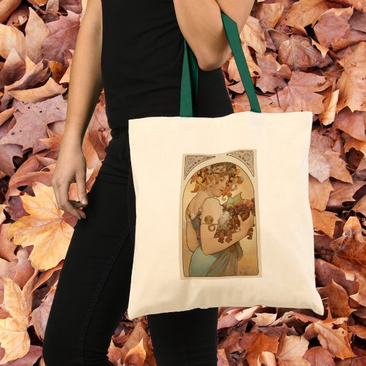 Vruchten van Alphonse Mucha,  Art Nouveau Tote Bag