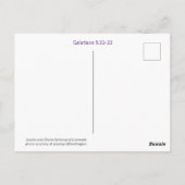 Vruchten van de Bijbelverse gedistilleerde drank Briefkaart (Achterkant)