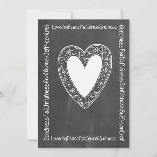 Vruchten van de bruiloft Spirit Chalkboard Kaart (Achterkant)