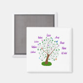 Vruchten van de gedistilleerde boom magneet (Voorkant / Achterkant)