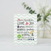 Vruchten van de gedistilleerde drank, Bijbelverse  Briefkaart (Staand voorkant)