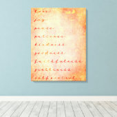 Vruchten van de gedistilleerde drank Christelijk i Canvas Afdruk (Insitu (Houten vloer))