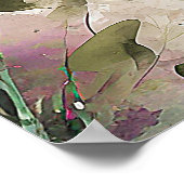 Vruchten van de gedistilleerde drank roze bloemig poster (Hoek)