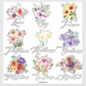Vruchten van de gedistilleerde florale set sticker (Vel)