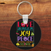 vruchten van de gedistilleerde Galatianen 5 22 Ins Sleutelhanger (Voorkant)