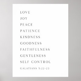Vruchten van de Gedistilleerde Galatians 5:22-23 P Poster