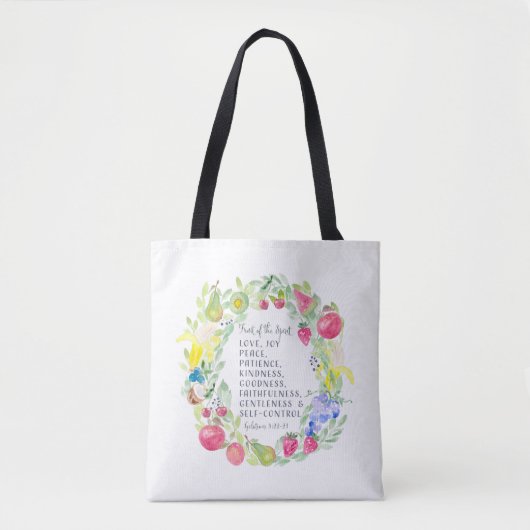 Vruchten van de gedistilleerde Waterverf Tote Bag (Voorkant)