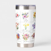 Vruchten van de geest bloemrijk geïsoleerde drinkbeker (Achterkant)