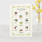 Vruchten van de Geest Galaten Bijbelvers Kaart (Gele Bloem)