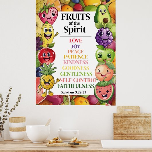 Vruchten van de Geest Poster (Keuken)