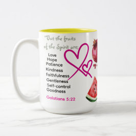 Vruchten van de Geest Tweekleurige Koffiemok