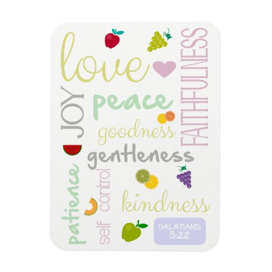 Vruchten van de Heilige Geest Christelijke magneet (Verticaal)