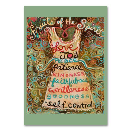 Vruchten van de Heilige Geest Gebed Kaart (Voorkant)