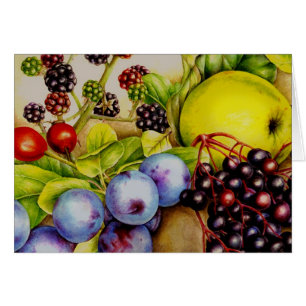 Vruchten van de mooie Hedgerow-kaart voor elke dag