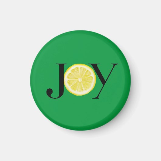 Vruchten van de Spirit Lemon Slice "Joy" Green Mag Magneet (Voorkant)