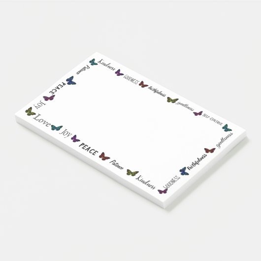 Vruchten van de stevige Bijbel Verse Butterfly Post-it® Notes (Schuin)