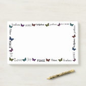 Vruchten van de stevige Bijbel Verse Butterfly Post-it® Notes (Op bureau)