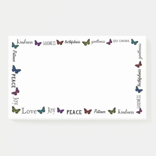 Vruchten van de stevige Bijbel Verse Butterfly Post-it® Notes (Voorkant)