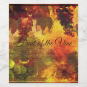 Vruchten van de wijn etiket (Enkel label)