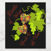 Vruchten van de wijn etiket (Enkel label)