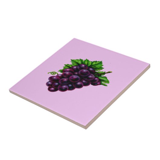 Vruchten van de wijn tegeltje (Zijkant)